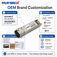Transceiver Optique SFP+ 10GBASE-ZR 1550nm Refroidi EML 120km Duplex LC SMF DDM Hot Pluggable IP Télécom Longue Portée