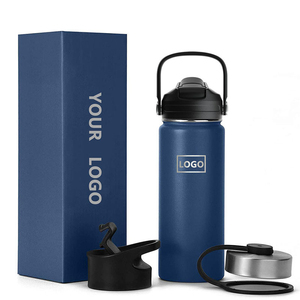 Bouteille d'eau isotherme pour enfants de 16 oz en acier inoxydable 304 à double paroi, écologique, avec paille, sans BPA, longue durée, pour boissons chaudes/froides - Product Image 1