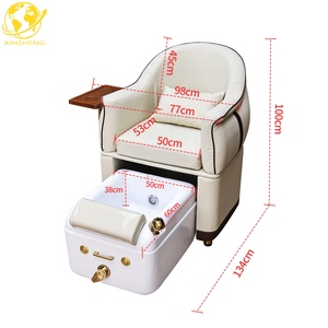Sillón de <span class=keywords><strong>Pedicura</strong></span> de Lujo en Cuero PU sin Plomería, <span class=keywords><strong>con</strong></span> Bañera de <span class=keywords><strong>Hidromasaje</strong></span> <span class=keywords><strong>para</strong></span> Pies y Bomba de Drenaje <span class=keywords><strong>para</strong></span> Salón de Uñas - Product Image 5