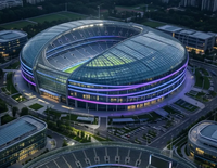 Estadio Grande de Estructura de Acero Prefabricada Moderna de Alta Calidad, Campo de Fútbol, Cancha Deportiva, Lugar para Conciertos