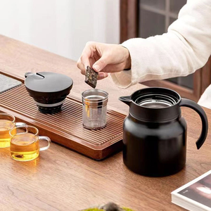 <span class=keywords><strong>Théière</strong></span> <span class=keywords><strong>isotherme</strong></span> grande capacité en acier inoxydable <span class=keywords><strong>avec</strong></span> <span class=keywords><strong>filtre</strong></span> de séparation pour thé infusé - Product Image 6