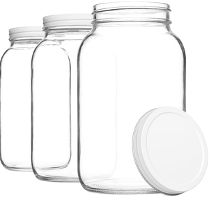 Tarro de Cristal Cilíndrico de Lujo Más Vendido con Tapa de Plástico Hermética y Plegable para Almacenamiento en Cocina y Regalos - Product Image 1
