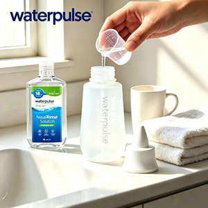 Waterpulse 300 mL Soluzione Salina Concentrata per Lavaggio Nasale Senza Intasamenti e Senza Sedimenti Adatta per Tutti i Tipi di Irrigatori Nasali per Lavaggio Quotidiano del Naso - Product Image 4