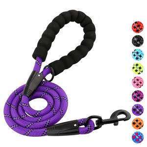 Guinzaglio personalizzabile per cani con motivo solido in Nylon intrecciato tattico riflettente impermeabile e decorazione in pizzo con corda di piombo - Product Image 1