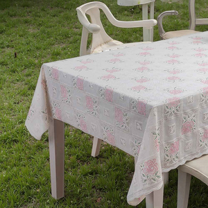 Boen tùy chỉnh hoa PVC ren Khăn trải bàn Vinyl ren bảng Bìa CuộN - Product Image 1