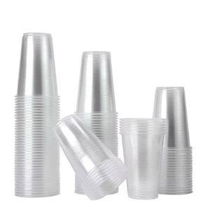 Gobelets jetables transparents en PP à paroi simple de 16 oz, imprimés UV, écologiques, biodégradables, pour l'eau, les boissons, les jus de fruits, le thé, la bière, le vin - Product Image 1