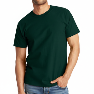 เสื้อยืดคอกลมผ้าฝ้ายหนานุ่มทรงใหญ่พิเศษสำหรับผู้ชาย สไตล์ลำลองแนวสตรีท - Product Image 1