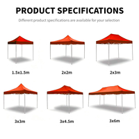 Tente pliante commerciale d'extérieur imperméable en aluminium pour salon professionnel - 10x10ft/10x15ft/10x20ft en tissu Oxford 600D