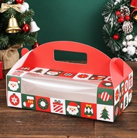 Boîte à friandises de Noël en papier épais OEM ODM avec fenêtre en forme de cœur pour détaillants