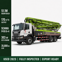 Bomba de Concreto Usada Zoomlion 52m Diésel Scania P410 6x4 Montada en Camión con Motor DC13 y Productividad de 18m³/h ZLJ5350THBSF