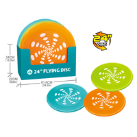 Disque volant gonflable géant en polyester personnalisé de 24, 22, 18, 16, 14, 12 pouces pour la plage, jouet sportif pour adultes