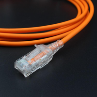 Câble de raccordement Ethernet UTP CAT6A 5m noir en PVC 28AWG 7/0.12MM CCA avec connecteur RJ45 pour câbles de communication