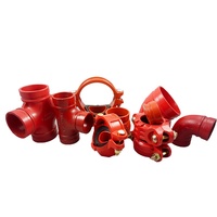 Raccord de tuyauterie rainuré Leyon pour protection incendie FM UL, Coude de lutte contre l'incendie, Raccord à bride, Té réducteur, Raccord flexible, Raccord rigide