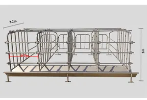 Pig Farm Pipe-shaped Gestation Crates For Pigs