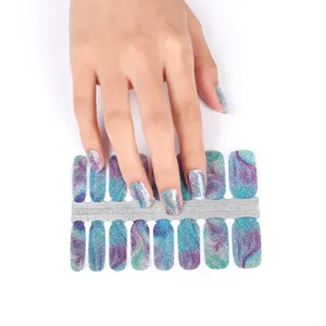 Rode Nieuwe Jaar Ontwerp Ontwerp 100% Real Nagellak Wraps Nail Sticker