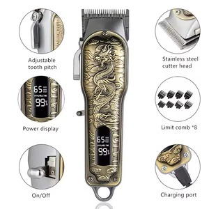 Cortadora de Pelo Eléctrica Profesional Recargable, Cortadora de Barba Totalmente Metálica con Pantalla LCD, Máquina de Corte de Pelo para Hombres - Product Image 4