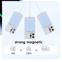 Batterie externe magnétique sans fil 15W avec logo personnalisé, 10000mAh, support pliable en aluminium, entrée USB et DC pour téléphones