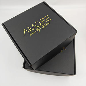 Luxury Wholesale <b>Large</b> Black Cardboard Rigid <b>Boxes</b> with Custom Logo Printed Matt Lamination for Apparel Shipping Packaging - Product Image 4