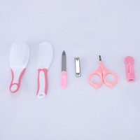Offre Spéciale 6 pièces Deluxe bébé coupe-ongles soins de santé infantile manuel Kits de toilettage Silicone bébé coupe-ongles ensemble