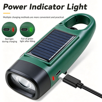 Lampe torche LED solaire à manivelle rechargeable, dynamo auto-alimentée pour la survie en plein air, la randonnée, le camping, la lumière d'urgence