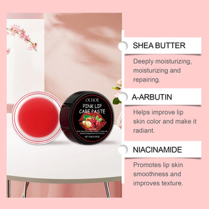 Vegan Lip Balm SPF 30 Pink Color Shea Butter Camellia Oil Mineral Waterproof Hydrating Anti-Cracking Treatment Brighten Remove - Product Image 3