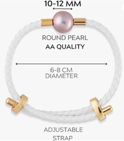 Cordon en cuir tissé de style de mode 10-12mm violet eau douce Edison perle Bracelet bijoux