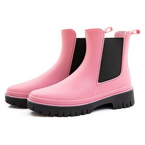 <span class=keywords><strong>Botas</strong></span> de Lluvia Chelsea Impermeables para Mujer, <span class=keywords><strong>Botas</strong></span> Cortas de Goma, Ligeras, Fáciles de Poner, para Jardín y Caminar - Product Image 1