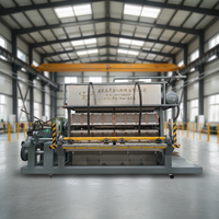 Four de séchage métallique intégré à une machine automatique de fabrication de plateaux à œufs |   Équipement de formage de cartons à œufs en papier recyclé à économie d'énergie