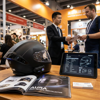 Nouveau Casque Moto Jet 3/4 Homologué DOT avec Double Visière, Aérations, Doublure en Mousse ABS, Léger – Vente en Gros Usine