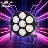 Projecteur de scène plat COB 7 yeux multi-contrôle haute luminosité RGBW en aluminium pour DJ, discothèque et décoration de fête