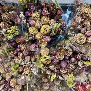 ช่อดอกไม้ผลไม้ปะการังธรรมชาติช่อดอกไม้แห้งสำหรับงานแต่งงานตกแต่งบ้าน - Product Image 6