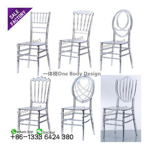 Fournisseur chinois de chaises en cristal pour événements de banquet en plein air, hôtel, chaise Napoléon Phoenix transparente en acrylique, chaise de mariage transparente Chiavari - Product Image 1