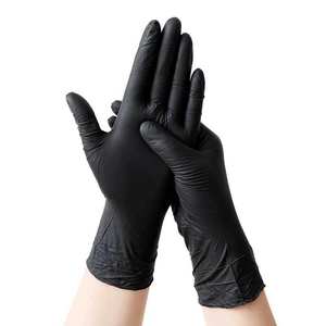 Высокоэластичные черные одноразовые перчатки, одноразовые нитриловые перчатки, одноразовые защитные перчатки - Product Image 1