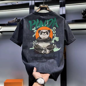 Nuova T-shirt Estiva da Uomo, Trendy, con Ricamo 3D, 100% Cotone, Manica Corta, Casual, Collo Tondo, Vestibilità Ampia, Stile Minimalista - Product Image 4