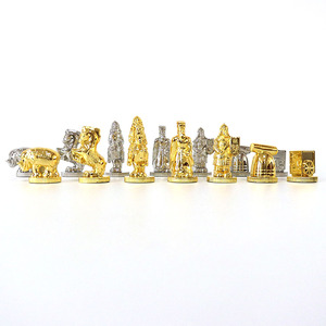 Bộ cờ vua <span class=keywords><strong>3D</strong></span> Cổ điển chất lượng cao với nhiều mảnh màu hiện đại sang trọng kim loại và ván MDF cho trẻ em - Product Image 6