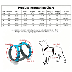 Dog Traction Rope Vest Chest Strap Walking Dog Rope Explosion Proof Punch Adjustable Breathable Diving Material Pet Chest Back - Product Image 2