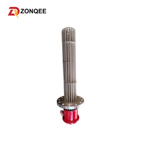 Chauffe-eau électrique industriel à immersion avec bride ronde 380V 30KW pour réservoir d'eau et d'huile, élément chauffant électrique pour huile