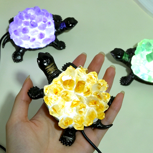 โคมไฟคริสตัลรูปเต่าอะมีทิสต์แบบขายส่ง ไฟกลางคืน USB สำหรับตกแต่ง พร้อมไฟ LED - Product Image 4