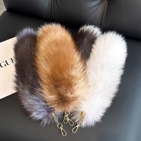 Vente en gros usine : Pendentif porte-clés de voiture et breloque de sac en fourrure de renard véritable, grande queue, mignon, tendance, personnalisé, simple et haut de gamme