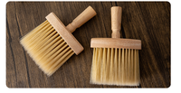 Brosse de nettoyage de bureau multifonctionnelle en bois de hêtre de couleur claire, logo personnalisé, brosse douce avec bois massif