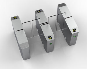 Barrera de Acceso con Puerta Abatible, Torniquete Abatible, Puerta Rápida, Control de Acceso para Entrada y Salida de Edificios de Oficinas, Registro de Asistencia, RFID, Acero Inoxidable - Product Image 5