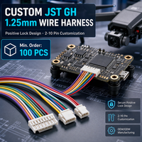 Kabel Harness Konektor Terisolasi PBT BeiXing Custom JST GH 1.25mm dengan Terminal Jantan/Betina untuk Aplikasi Komputer & Elektronik