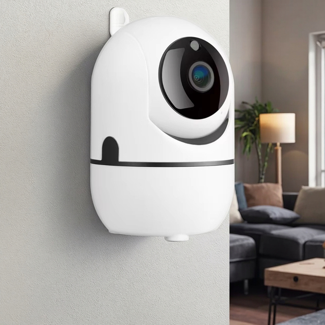 360 Degree Smart Home Security AI Webcam IP Camera with Night Vision for Surveillance Memory Card Storage Wifi Connectivity