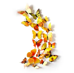 3D Schmetterling Kunst Wanda uf kleber Home Decor DIY für Hochzeits feier Schmetterlinge Kühlschrank Aufkleber Schöne Aufkleber