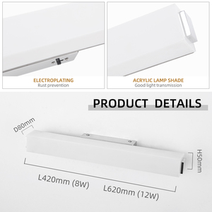Modern Villa Indoor LED <b>Wall</b> Lamp 3000K/4000K/6000K Color Temp 3-Year Warranty CE RoHS Certified-Aluminium Acrylic for Hotel - Product Image 2