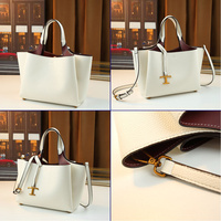Sac fourre-tout en cuir PU grande capacité pour femme, sac à bandoulière tendance avec poignée supérieure, logo personnalisé, vente en gros OEM