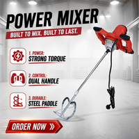 Steel-Man Industrial-Grade Electric Tool Mixer Paint and Coating Blender Handheld Cement Mixer GTH-100 220VFactory Direct