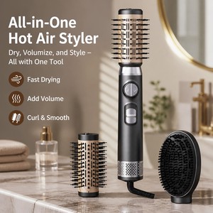 Torlin Peigne lissant à faible vitesse 40mm VOL 50mm Brosse bouclante Tout-en-un Sèche-cheveux à air chaud pour sécher, volumiser et coiffer en un seul geste - Product Image 1