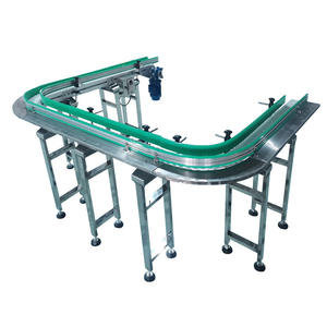 Focusmachines Fabrieksprijs 180 Graden Draaiend Food Grade Pom Modulaire Transportband Roestvrijstalen Frame Flessenband - Product Image 1