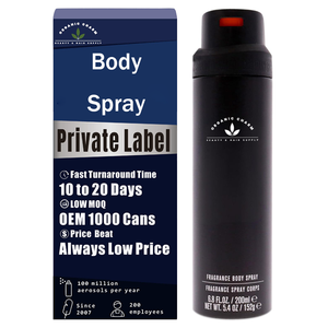 Fragancia aromática en aerosol corporal para hombres Aroma amaderado y seductor Esencia tropical y densa Una estética oscura y sofisticada - Product Image 1